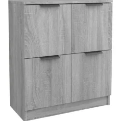Maison Exclusive - Buffeter 2 stk Sonoma grå 60x30x70 cm Ingeniørtræ