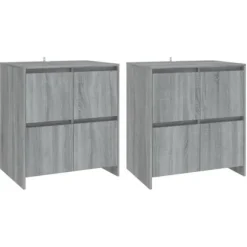 Maison Exclusive - Buffeter 2 stk Sonoma grå 70x41x75 cm Ingeniørtræ