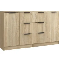 Maison Exclusive - Buffeter 2 stk Sonoma eg 60x30x70 cm Ingeniørtræ