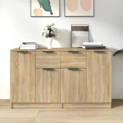 Maison Exclusive - Buffeter 2 stk Sonoma eg 60x30x70 cm Ingeniørtræ