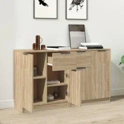 Maison Exclusive - Buffeter 2 stk Sonoma eg 60x30x70 cm Ingeniørtræ