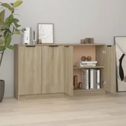 Maison Exclusive - Buffeter 2 stk Sonoma eg 60x30x70 cm Ingeniørtræ
