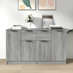 Maison Exclusive - Buffeter 2 stk Sonoma grå 60x30x70 cm Ingeniørtræ