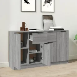 Maison Exclusive - Buffeter 2 stk Sonoma grå 60x30x70 cm Ingeniørtræ