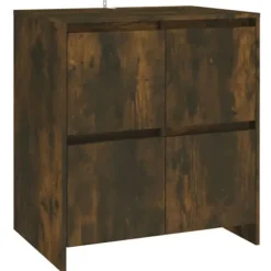Maison Exclusive - Buffeter 2 stk Røget eg 70x41x75 cm Ingeniørtræ