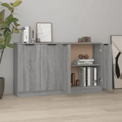 Maison Exclusive - Buffeter 2 stk Sonoma grå 60x30x70 cm Ingeniørtræ