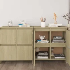 Maison Exclusive - Buffeter 2 stk Eg Sonoma 70x41x75 cm Ingeniørtræ