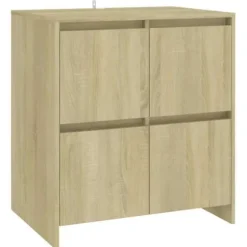 Maison Exclusive - Buffeter 2 stk Eg Sonoma 70x41x75 cm Ingeniørtræ
