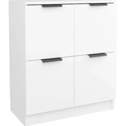 Maison Exclusive - Buffeter 2 stk hvid 60x30x70 cm Ingeniørtræ