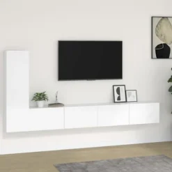 Maison Exclusive - 3-delt TV-møbel sæt Hvid Ingeniørtræ Vit