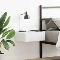 Maison Exclusive - Flydende natbord Hvid 40x30x15 cm Ingeniørtræ