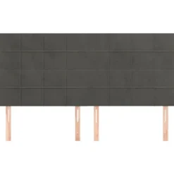 Maison Exclusive - Hovedgærde Mørkegrå 200 x 5 x 118/128 cm Velour Mörkgrå