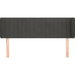 Maison Exclusive - Hovedgærde med ører Mørkegrå 147x23x78/88 cm Velour