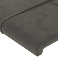 Maison Exclusive - Hovedgærde med ører Mørkegrå 163x16x118/128 cm Velour Mörkgrå