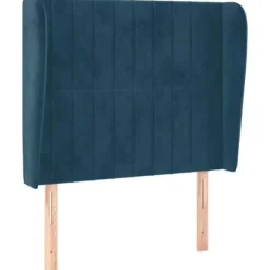 Maison Exclusive - Hovedgærde med ører Mørkeblå 93x23x118/128 cm Velour Mörkblå