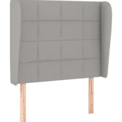 Maison Exclusive - Hovedgærde med ører Lys grå 103x23x118/128 cm Stof ljusgrått