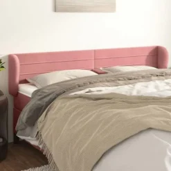 Maison Exclusive - Hovedgærde med ører Rosa 183x23x78/88 cm Velour
