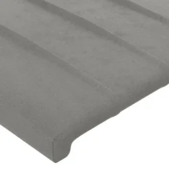 Maison Exclusive - Hovedgærde med ører Lys grå 147x16x118/128 cm Velour Ljusgrått