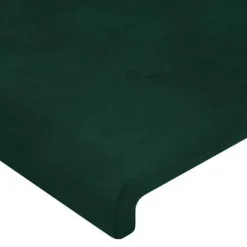 Maison Exclusive - Hovedgærde med LED Mørkegrøn 90x5x78/88 cm Velour Mörkgrön