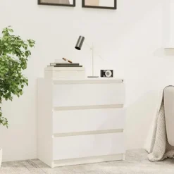 Maison Exclusive - Hvid natbord 60x36x64 cm Massivt fyrretræ