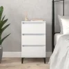 Maison Exclusive - Hvid natbord 40x35x70 cm ingeniørtræ