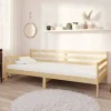 Maison Exclusive - Hvile seng med madras 90x200 cm i massiv fyrretræ