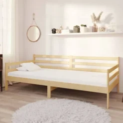 Maison Exclusive - Hvile seng med madras 90x200 cm i massiv fyrretræ