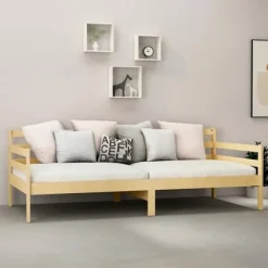 Maison Exclusive - Hvile seng med madras 90x200 cm i massiv fyrretræ