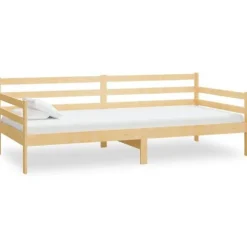 Maison Exclusive - Hvile seng med madras 90x200 cm i massiv fyrretræ