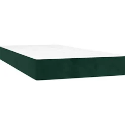 Maison Exclusive - Lamelbund med madras Mørkegrøn 100x200 cm