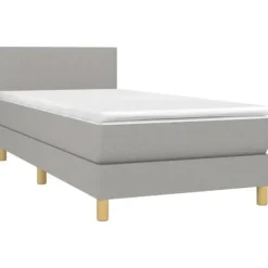 Maison Exclusive - Lamelseng madras LED Lys grå 100x200 cm Stof