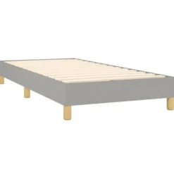 Maison Exclusive - Lamelseng madras LED Lys grå 100x200 cm Stof