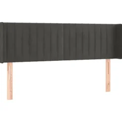 Maison Exclusive - LED Hovedgærde Mørkegrå 147x16x78/88 cm Velour mörkgrå