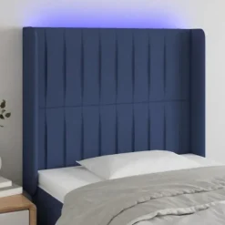 Maison Exclusive - LED Hovedgærde Blå 93x16x118/128 cm Stof blå