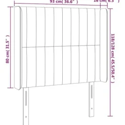 Maison Exclusive - LED Hovedgærde Blå 93x16x118/128 cm Stof blå