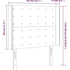Maison Exclusive - LED Hovedgærde Blå 83x16x118/128 cm Stof blå