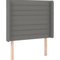 Maison Exclusive - LED Hovedgærde Mørkegrå 83x16x118/128 cm Stof mörkgrå