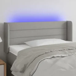 Maison Exclusive - LED Hovedgærde Lys Grå 83x16x78/88 cm Stof ljusgrått