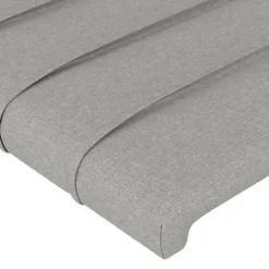 Maison Exclusive - LED Hovedgærde Lys Grå 83x16x78/88 cm Stof ljusgrått