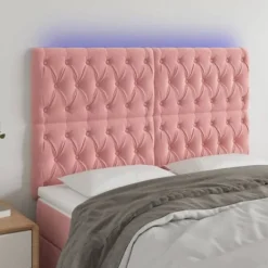 Maison Exclusive - LED Hovedgærde Rosa 144x7x118/128 cm Velour Ros