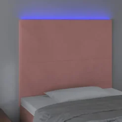 Maison Exclusive - LED Hovedgærde i Rosa 90x5x118/128 cm Velour Ros