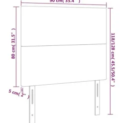 Maison Exclusive - LED Hovedgærde i Rosa 90x5x118/128 cm Velour Ros