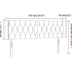 Maison Exclusive - LED Hovedgærde i Rosa 147x16x78/88 cm Velour Ros