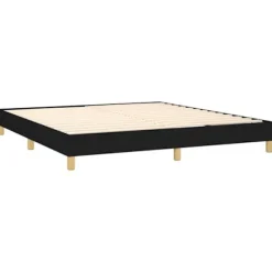 Maison Exclusive - Madras med lameller med LED-madras Sort 160x200 cm Stof