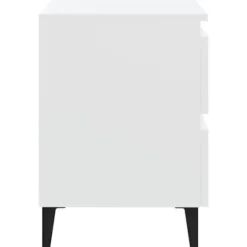 Maison Exclusive - Natborde 2 stk hvid 40x35x50 cm ingeniørtræ