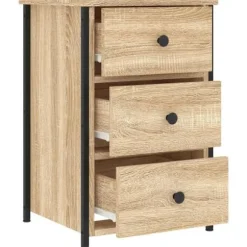 Maison Exclusive - Natbord egetræ sonoma 40x36x60 cm ingeniørtræ
