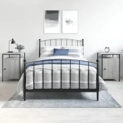 Maison Exclusive - Natborde 2 stk sonoma grå 40x42x60cm ingeniørtræ