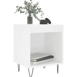 Maison Exclusive - Natbord Hvid 40x35x50 cm Ingeniørtræ Hvid