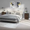 Maison Exclusive - Natborde 2 stk røgfyldt eg 40x35x70 cm ingeniørtræ