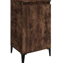 Maison Exclusive - Natborde 2 stk røgfyldt eg 40x35x70 cm ingeniørtræ